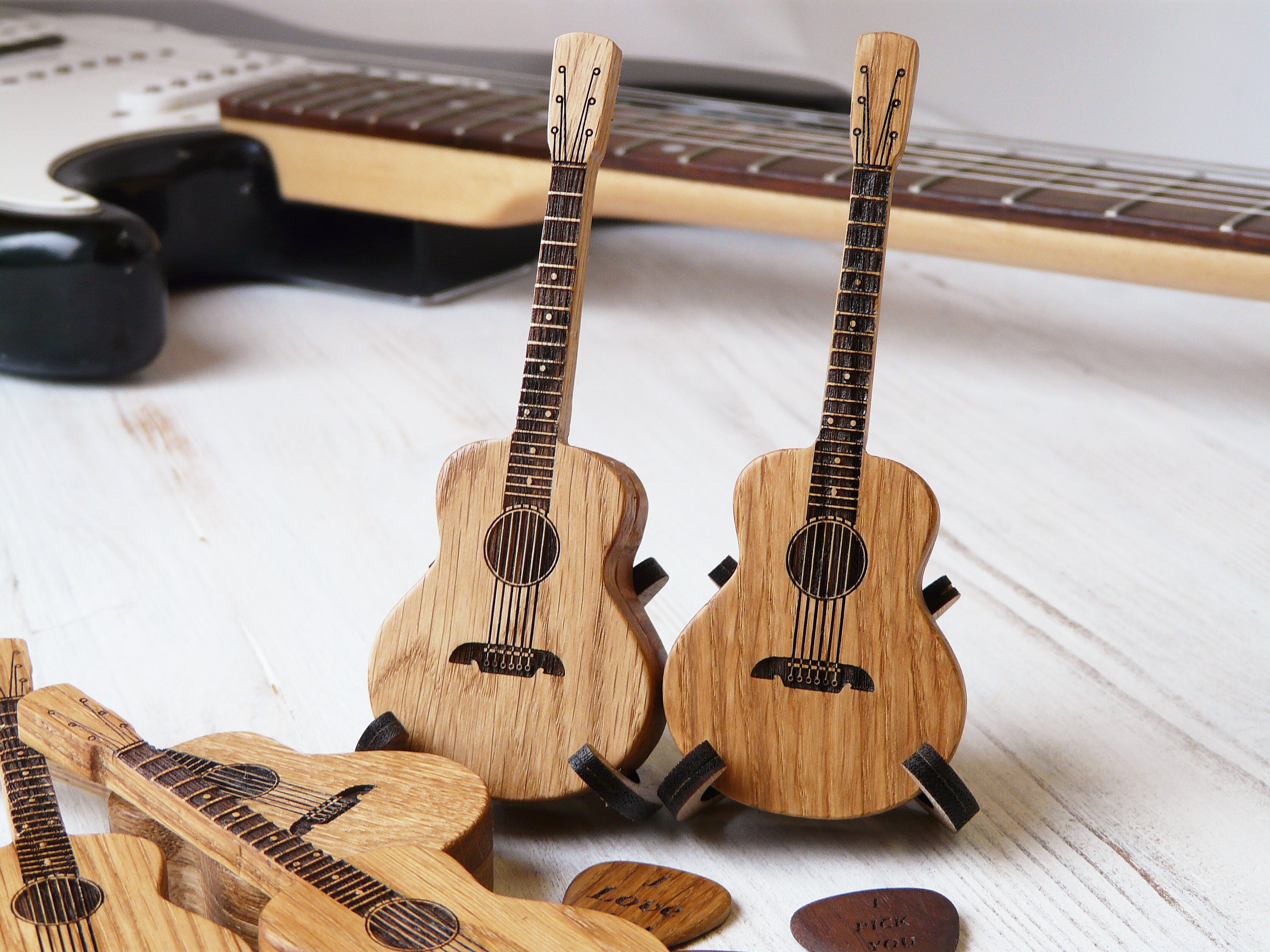 Custom Personalized Guitar Pick Box with Engraved Pick Wooden Etsy