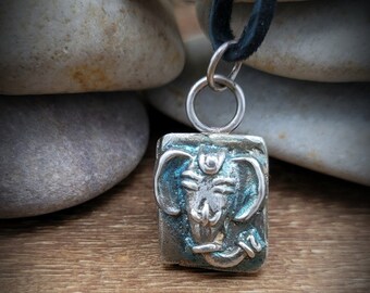 Handmade Solid 925 Sterling Silver Ganesha Pendant