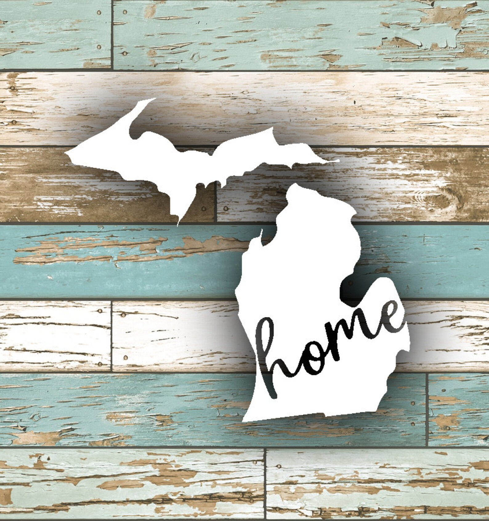 Michigan Home Vinyl Decal Etsy