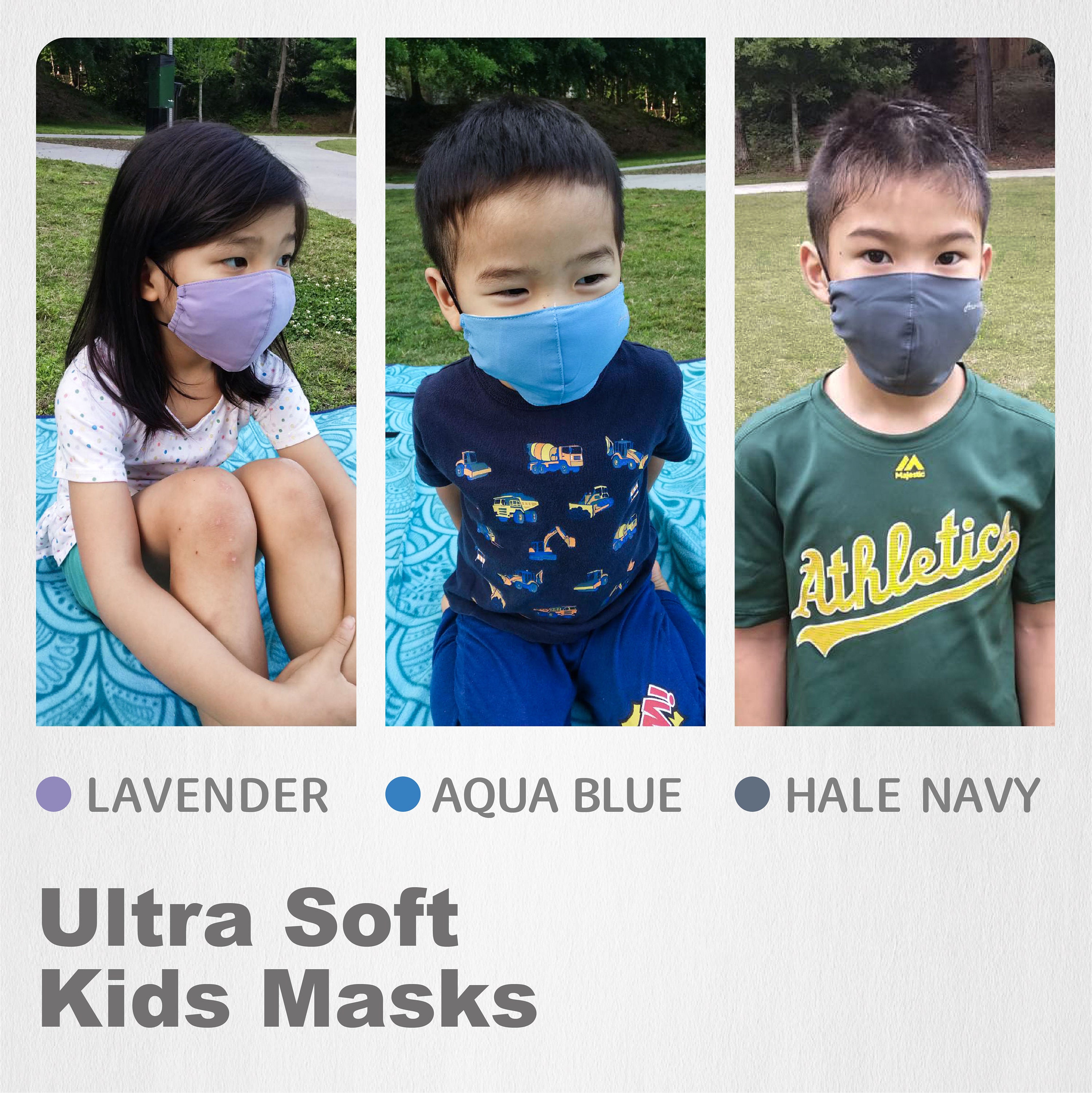 Kid Face Mask (2Y-12Y) / Wear Around Head or Ears / 3 Layers with Fil…