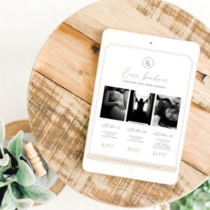Boudoir Pricing Template Canva Template Photography Template Boudoir Marketing Boudoir Photography Photography Marketing Photography Pricing