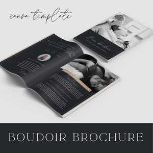 Boudoir Brochure Template Canva Template, Photography Template, Boudoir Marketing, Boudoir Photography, Photography Marketing, Bi-Fold