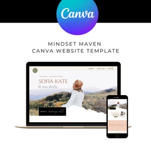 Canva Website Template for Photographers, Canva Website, Photography Website, Photography Marketing, Wedding Photographer, Instant Download