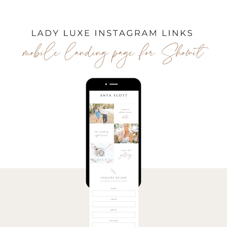 Showit Template, Instagram Links, Instagram Template, Photography site, Instagram Post