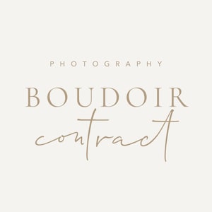 Instant Download Boudoir Contract Template,Printable,Photography Template,Business Contract,Photography Contract,Business Forms