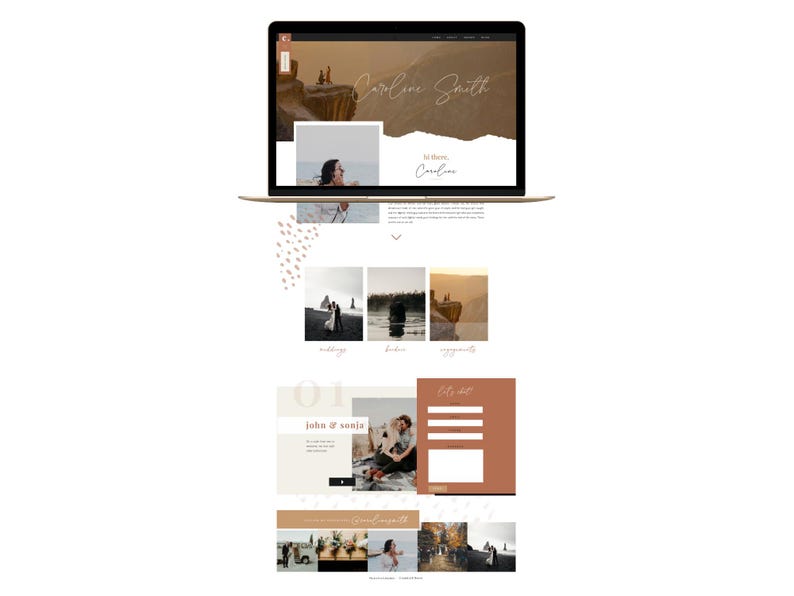 Showit Website Template für Fotografen | Hochzeit, Boudoir & Verlobung Theme | Portfolio Webseite | Sofort Download Bild 12