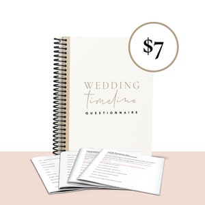 Wedding Timeline - Wedding Photography Timeline Questionnaire - Wedding Photography Timeline Template - Wedding Template - Wedding Resource