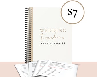 Wedding Photography Timeline Template – Questionnaire & Resource (Word Doc)