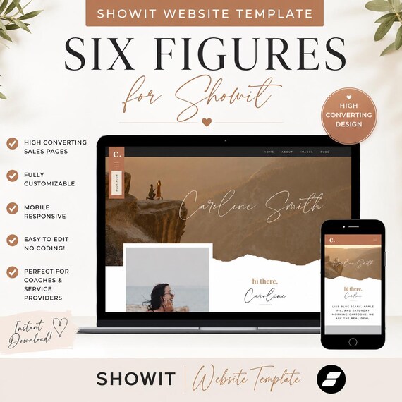 Showit Website Template for Photographers | Wedding, Boudoir & Engagement Website Theme | Portfolio Website | Instant Download