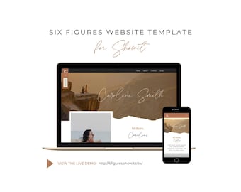 Plantilla de sitio web Showit: Fotografía de 6 cifras, bodas y boudoir (descarga instantánea)
