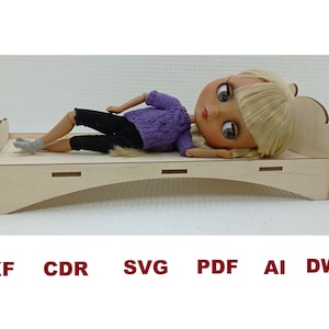 Vector file dollroom Furniture bed for Blythe  12 inch doll Accessories Digital product Doll house Furniture renovation