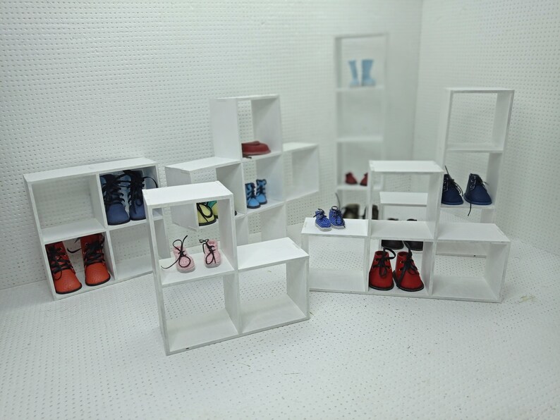 Set of 8 Racks DIY Shelf for Shoes and Clothes for Dolls Blythe ...