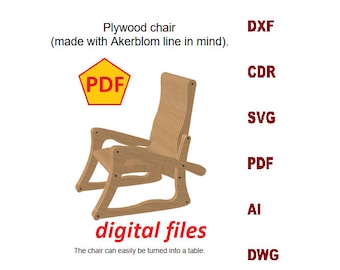 Armchair or table Furniture plan manufacturing and assembly Digital PDF file