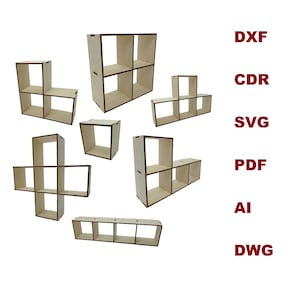 set of 8 racks DIY shelf for shoes and clothes for dolls Blythe Furniture Miniatures Craft Vector plans Instant download