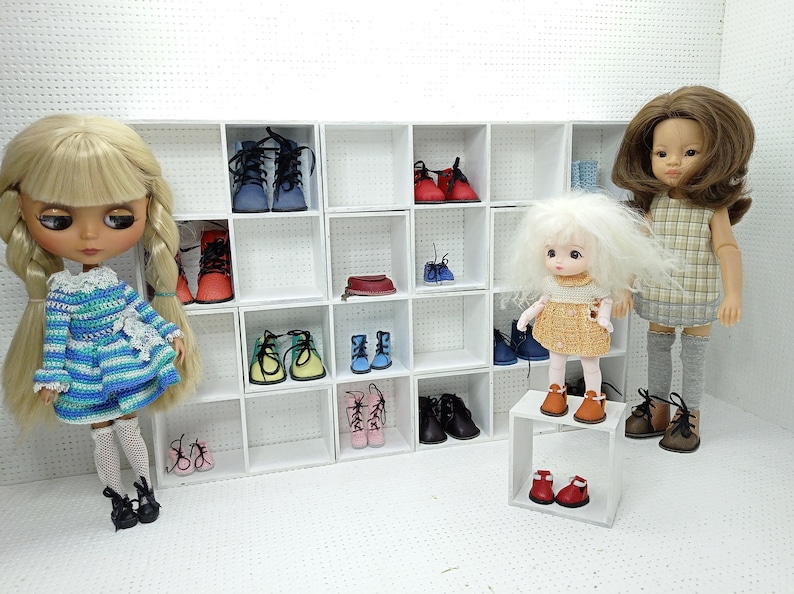Set of 8 Racks DIY Shelf for Shoes and Clothes for Dolls Blythe ...