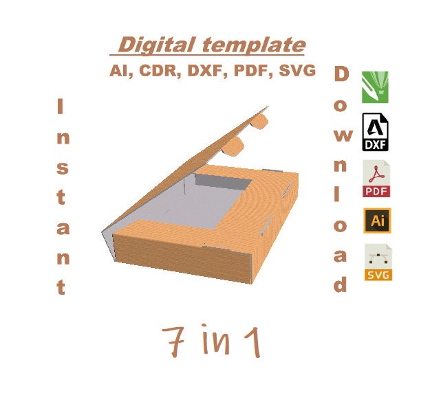 DIY Custom Box Template Cardboard Digital Download Etsy DIY Custom Box Template Cardboard Digital Download Etsy