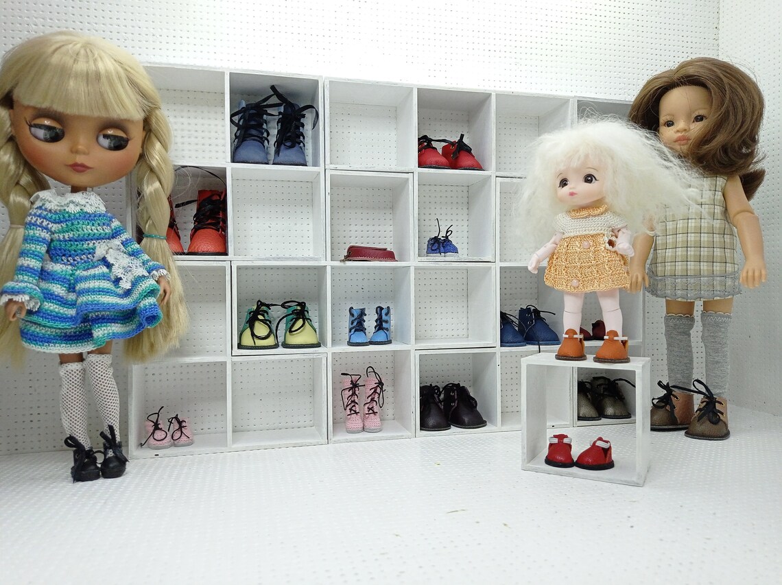 Set of 8 Racks DIY Shelf for Shoes and Clothes for Dolls Blythe ...