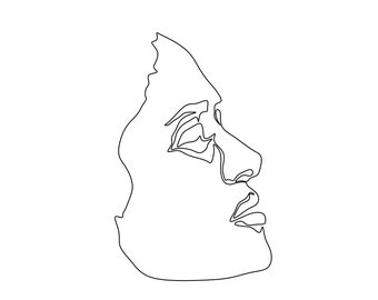 Portrait numérique personnalisé Art dessin croquis minimaliste cadeau personnalisé png, svg, eps, dxf, pdf, sdr, fichier vectoriel AI