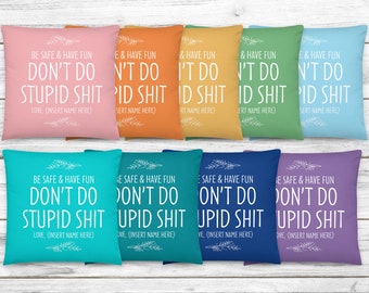 Afstudeerkussen cadeau! Be Safe Veel plezier! Grappig kussen voor slaapzaal: 18 x 18 inch