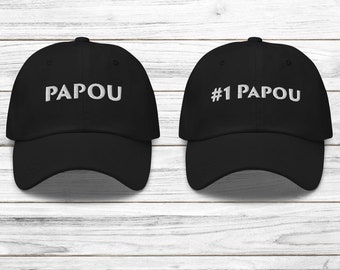 Papou/#1 Papou hat, Greek Grandfather Embroidered onto classic style cap for Father’s Day or birthday gift!