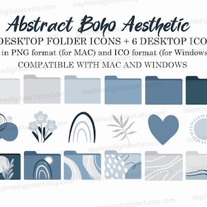 Boho Desktop Ordner Icons für Mac, Desktop Ordner Icons, Aesthetic Desktop Ordner Icons, MacOS Desktop | Sofortiger Download