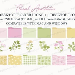 植物のデスクトップアイコン、デスクトップフォルダアイコン、MAC、Windows、かわいい美的フォルダアイコン、ボヘミアンデスクトップアイコン、PCファイルアイコン、花のアイコン、野生の花