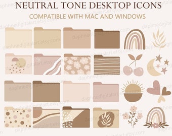 Desktop Icons Desktop Wallpaper Organizer Macbook Folder | Etsy