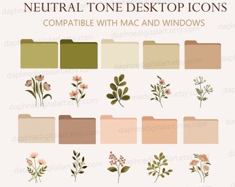 Desktop Icons Desktop Wallpaper Organizer Macbook Folder | Etsy