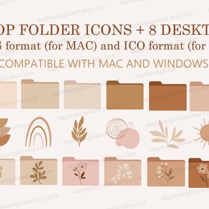 Desktop Wallpaper Organizer With Calendar 2023 Mac Windows - Etsy