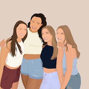 Custom Illustration Group Portrait