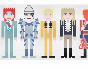 David Bowie Icon Cross Stitch Pattern