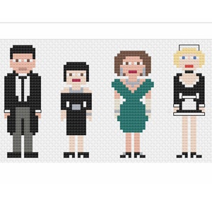 1985 Clue Movie Cross Stitch Pattern Fun Easy Pop Culture