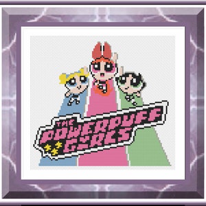 Spaß Easy Cross Stitch Powerpuff Mädchen Cartoon