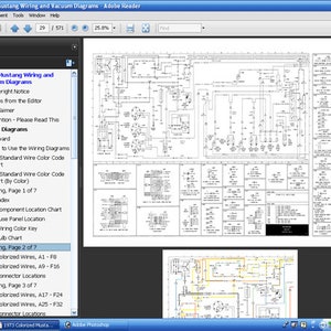 1973 Colorized Mustang Wiring Diagrams - Etsy