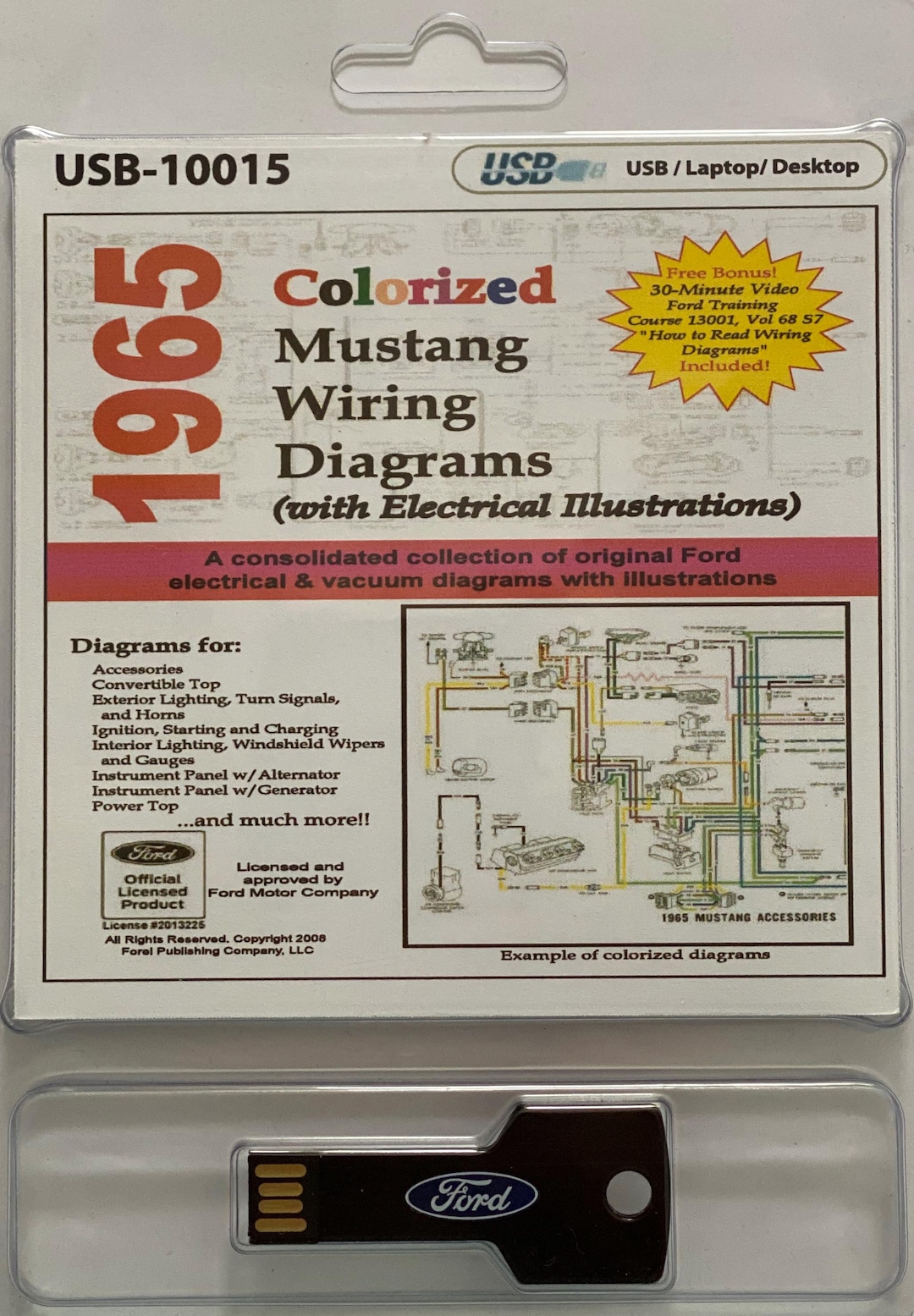 1965 Colorized Mustang Wiring Diagrams - Etsy