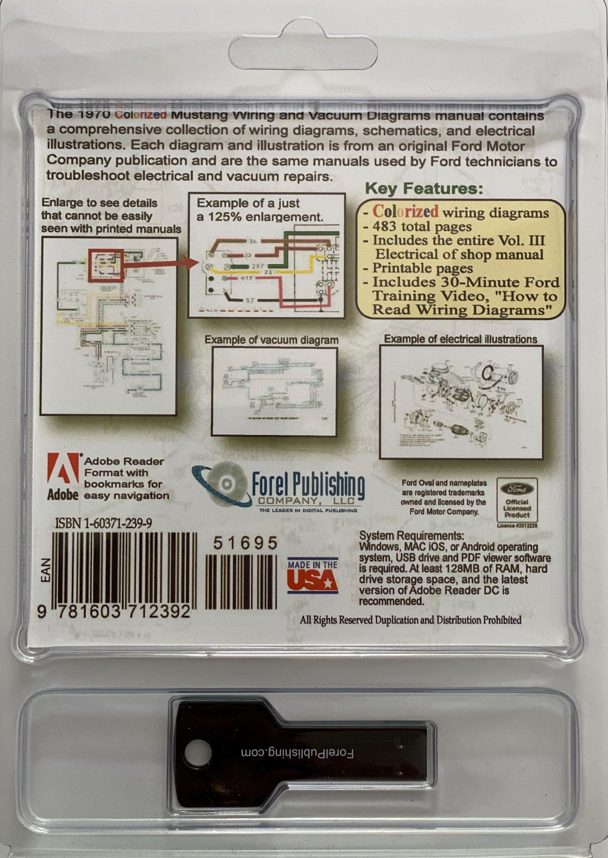 1970 Colorized Mustang Wiring Diagrams - Etsy