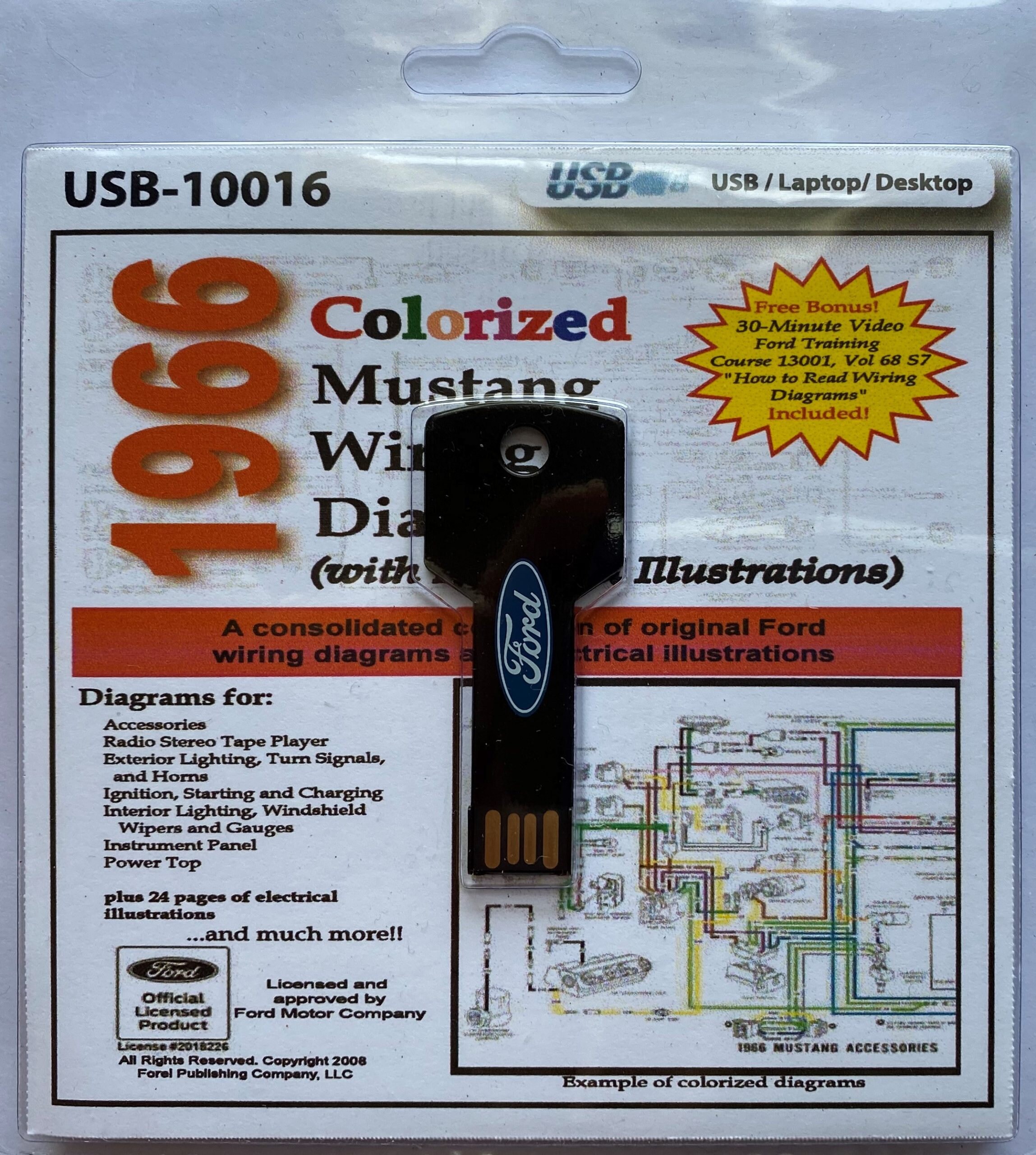 1966 Colorized Mustang Wiring Diagrams - Etsy