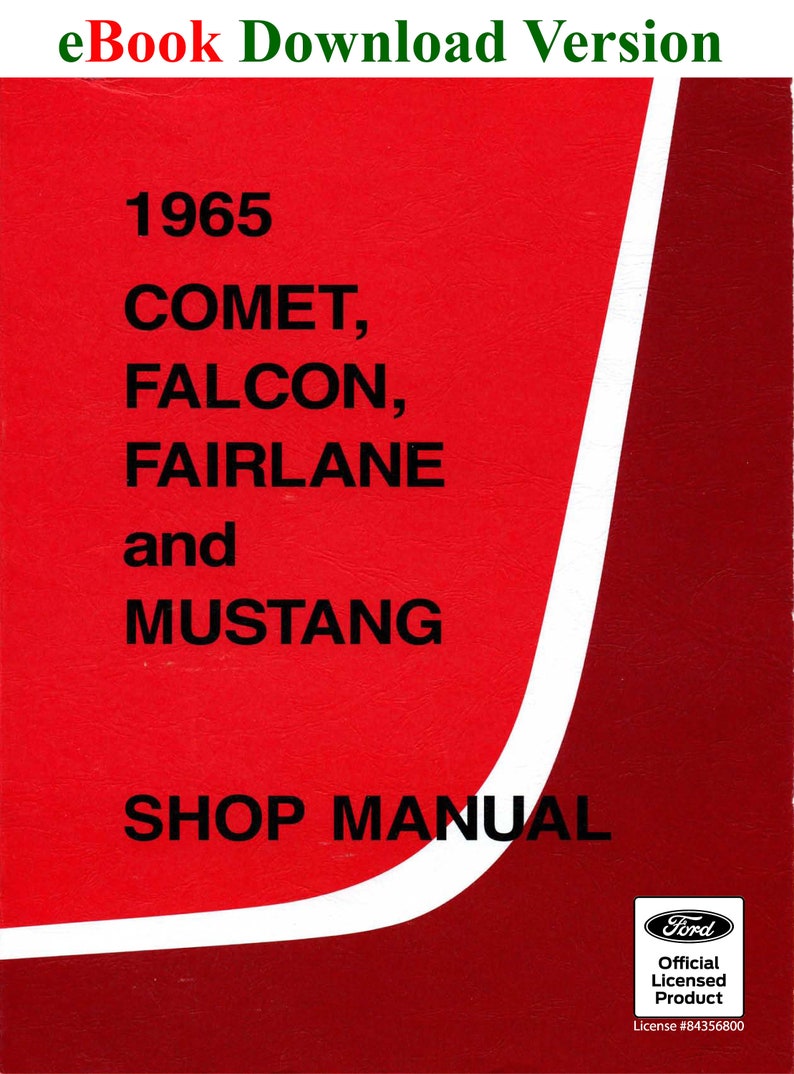 1965 Comet, Falcon, Fairlane, Mustang Shop Handbuch Instant eBook Download Bild 6