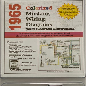 1965 Colorized Ford Mustang Wiring Diagrams (USB)