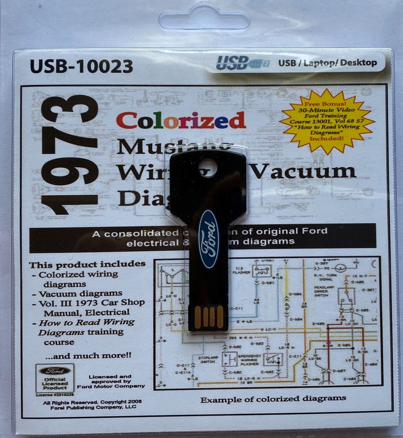 1973 Colorized Mustang Wiring Diagrams - Etsy