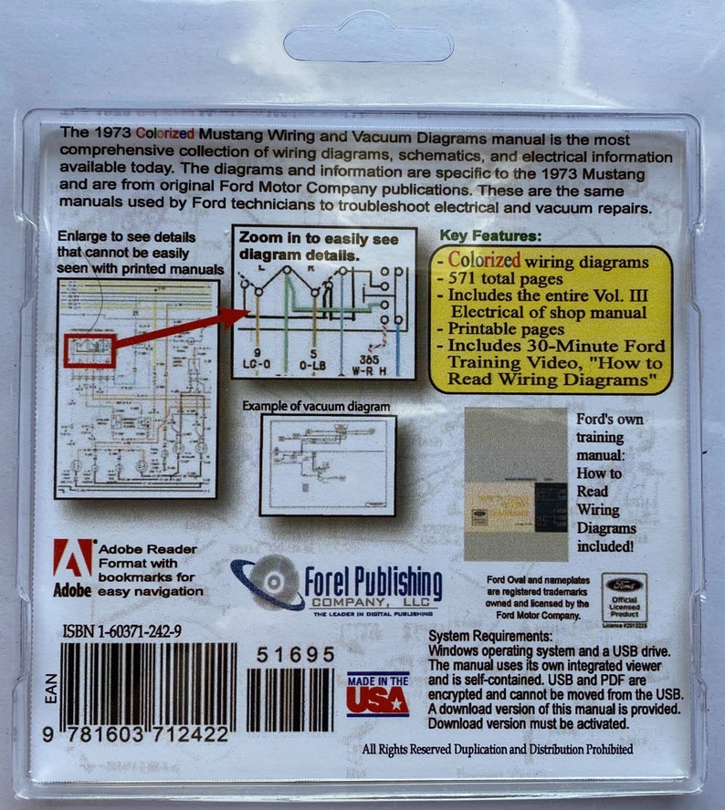 1973 Colorized Mustang Wiring Diagrams - Etsy