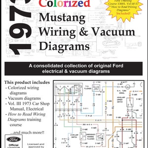 1973 Colorized Mustang Wiring Diagrams - Etsy