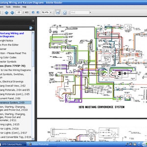 1970 Colorized Mustang Wiring Diagrams - Etsy