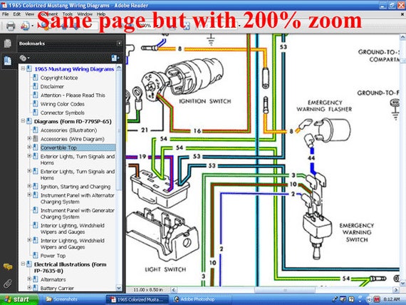 1966 Mustang Color Wiring Diagram 66 Coupe Turn Signal Wiring? | Ford