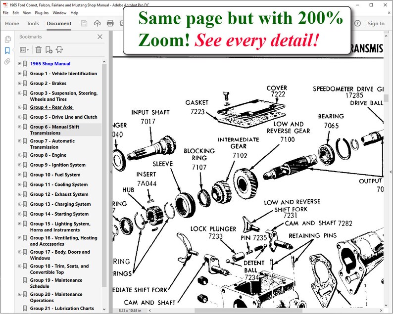 1965 Comet, Falcon, Fairlane, Mustang Shop Handbuch Instant eBook Download Bild 5