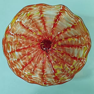 1PC Mundgeblasene Murano Style Glas Wandplatte D32&quot;- Art Decor