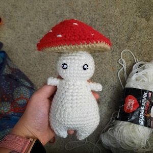 PATRÓN DE CROCHET Tiny Toadstool Sprite Amigurumi Patrón Crochet Peluche Animal Crochet Juguete Seta Descarga Instantánea Descarga Digital PDF