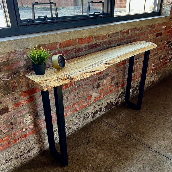 Live Edge Hall Tables Etsy