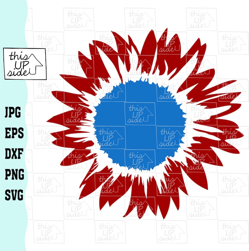 Download Sunflower Red White Blue USA America Svg Png Eps Dxf Jpg ...