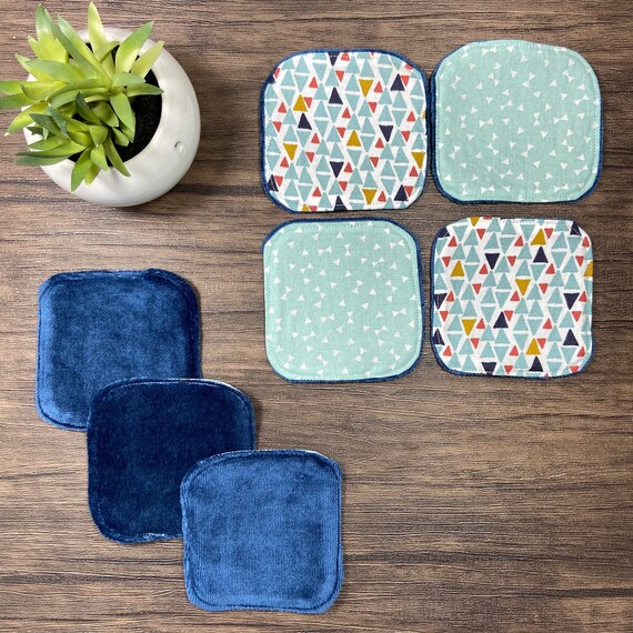 Small Reusable Washcloths B&W series for facial Etsy